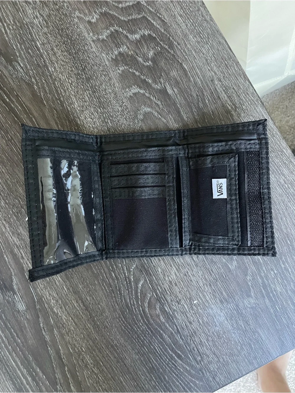 Vans Black and White Checker Tri-Fold Card Holder